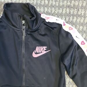 Nike Kids Black Jacket with Pink‎ and Gray Accents